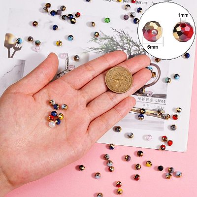 1710~1770Pcs 15 Colors Electroplate Glass Beads EGLA-SZ0001-03-1