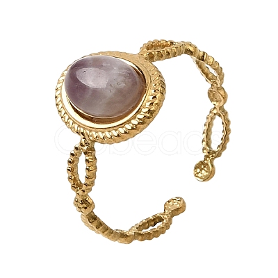 304 Stainless Steel Cuff Open Rings for Women GG-CBA7994-01G-06-1