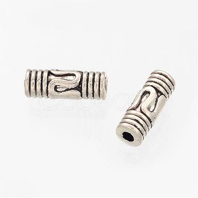 Column Tibetan Silver Tube Beads AB88-1