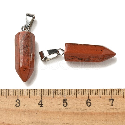 Natural Red Jasper Pendants G-Z067-07P-11-1