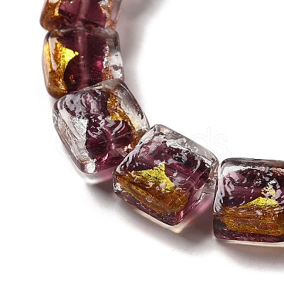 Handmade Gold Foil and Silver Foil Lampwork Beads FOIL-C001-01C-04-1