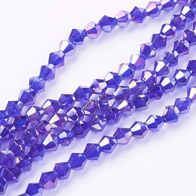 Faceted Bicone Glass Bead Strands X-EGLA-S056-05-1