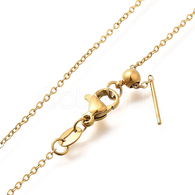 Titanium Steel Cable Chain Adjustable Slider Necklaces for Men Women NJEW-G160-01G-1