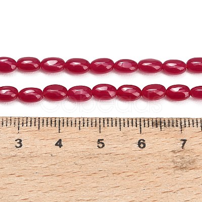 Lab Grown Red Corundum Beads Strands GG-CBAC488-02B-1