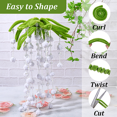 4M Plastic Beaded Trim Garland Strand AJEW-SC0032-02-1