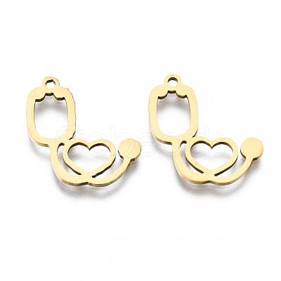 201 Stainless Steel Pendants STAS-Q240-041G-1