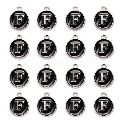 Platinum Plated Alloy Charms LS-ENAM-S118-02F-P-1