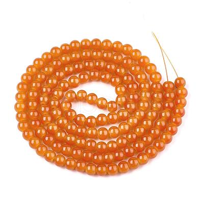 Baking Paint Imitation Jade Glass Round Bead Strands DGLA-Q021-6mm-12-1