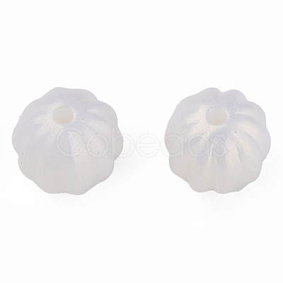 Spray Painted Acrylic Beads MACR-T037-01G-1
