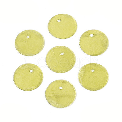 Spray Painted Natural Capiz Shell Disc Charms BSHE-T014-02C-1