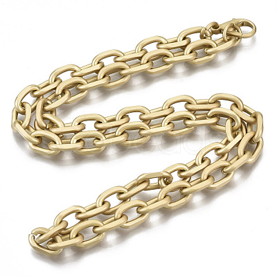 Iron Cable Chains Necklace Making MAK-N034-003B-MG-1