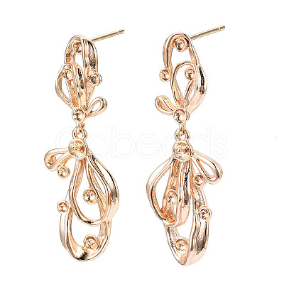Brass Stud Earring Findings KK-N216-408-1