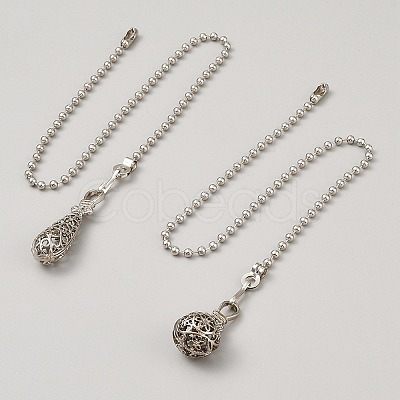 2Pcs 2 Styles Alloy Ceiling Fan Pull Chain Extenders AJEW-WH20020-055P-1