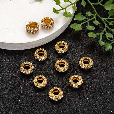 Alloy Rhinestone European Beads X-CPDL-H997-3-1