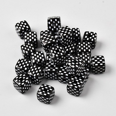 Opaque Acrylic Beads SACR-WH0008-25B-1