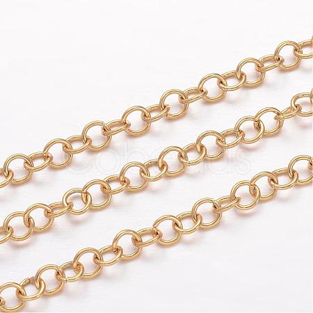 Ion Plating(IP) 304 Stainless Steel Rolo Chains CHS-K004-17G-0.6mm-1