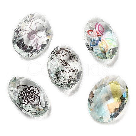 Pointed Back Glass Rhinestone Cabochons GLAA-B012-43A-1