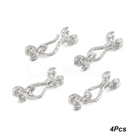 4Pcs Locking Double Brass Bead Tips KK-YW0004-62P-1