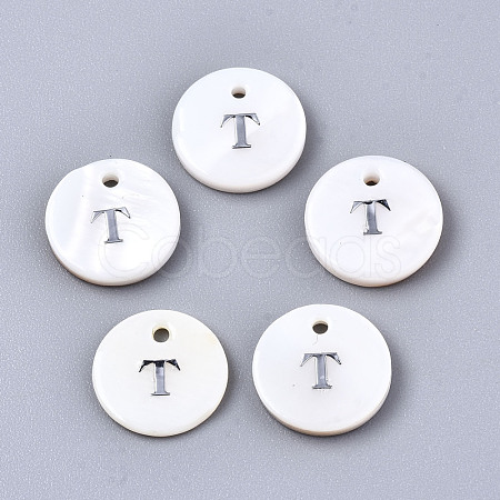 Natural Freshwater Shell Pendants X-SHEL-Q018-01A-T-P-1