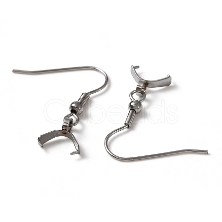 304 Stainless Steel Earring Hooks STAS-WH0035-14P-1