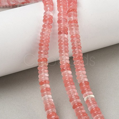 Cherry Quartz Glass Beads Strands GG-CBAC08A-A02-03-1