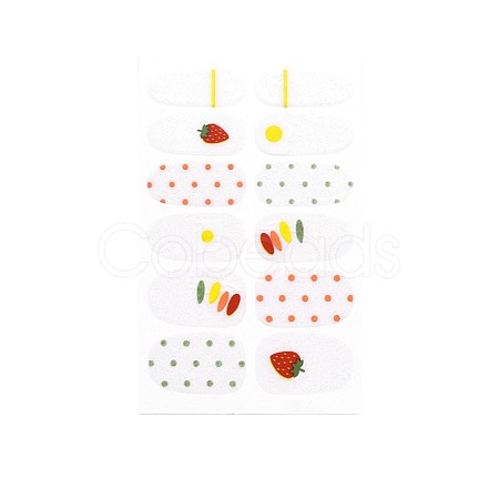 Avocados & Strawberries & Flowers Full Cover Nail Art Stickers MRMJ-T109-WSZ511-1