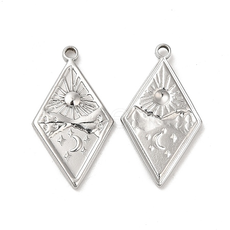 Non-Tarnish 304 Stainless Steel Pendants STAS-L020-038P-1