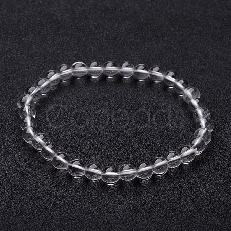 Natural Crystal Beaded Stretch Bracelets X-BJEW-F202-07-1