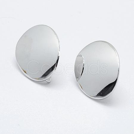 Brass Stud Earring Findings LS-KK-F728-14P-NF-1