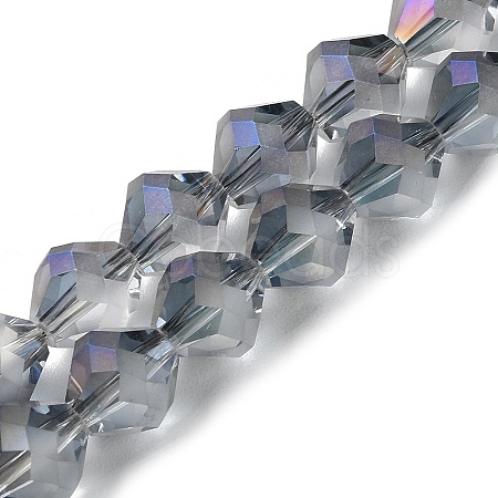 Electroplate Transparent Glass Beads Strands EGLA-I019-HR02-1