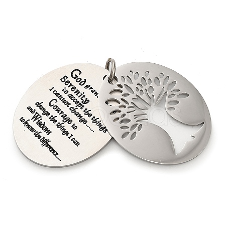 304 Stainless Steel Enamel Pendants STAS-Z126-09P-1