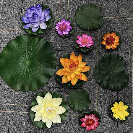 Artificial Plastic Lotus Leaves AJEW-GF0001-14-1