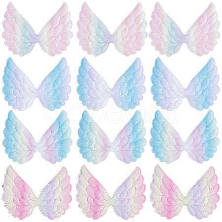 40Pcs 4 Colors Angel Wing Shape Sew on Patches Applique FIND-GF0005-44-1