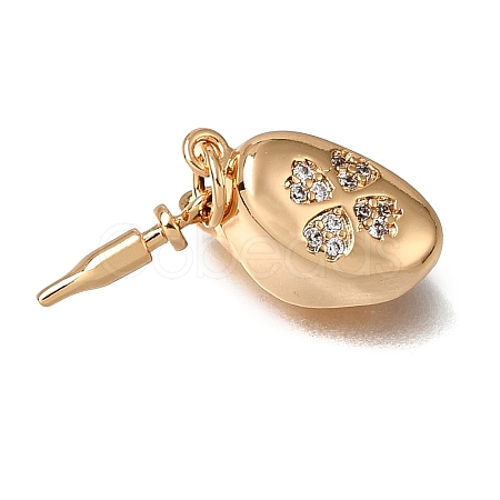 Brass Micro Pave Clear Cubic Zirconia Box Clasps CU-CBA4292-15G-1