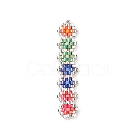 Handmade Loom Pattern MIYUKI Seed Beads PALLOY-MZ00047-02-1