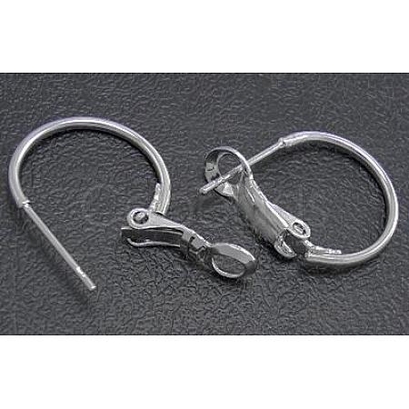 Brass Hoop Earrings X-EC108-3NFS-1