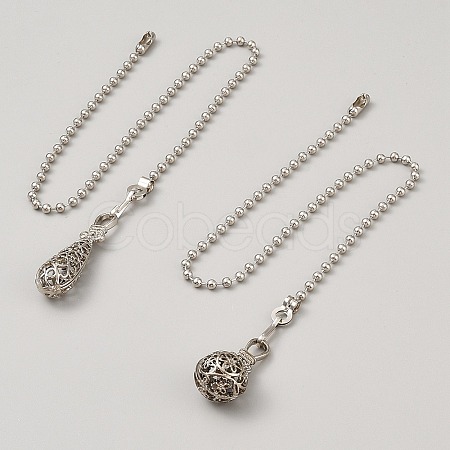 2Pcs 2 Styles Alloy Ceiling Fan Pull Chain Extenders AJEW-WH20020-055P-1