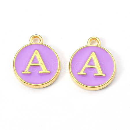 Golden Plated Alloy Enamel Charms ENAM-S118-10A-1