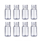 10ml PET Plastic Liquid Bottles, Flat Shoulder, with Aluminum Screw Caps, Clear, 5.3x2.3cm, Capacity: 10ml(0.34 fl. oz)