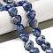 Natural Blue Spot Jasper Beads Strands, Heart, 11~11.5x12x6mm, Hole: 1.1mm, about 36pcs/strand, 15.35 inch(39cm)