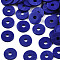 Handmade Polymer Clay Beads, Disc/Flat Round, Heishi Beads, Dark Blue, 8x0.5~1mm, Hole: 2mm, about 13000pcs/1000g