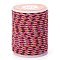 4-Ply Polycotton Cord Metallic Cord, Handmade Macrame Cotton Rope, for String Wall Hangings Plant Hanger, DIY Craft String Knitting, Deep Pink, 1.5mm, about 4.3 yards(4m)/roll