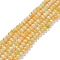 Glass Round Beads Strands, Imitation Stones, Round, Gold, 8~8.5x8mm, Hole: 1mm, about 46~52pcs/strand, 14.17''~15.35''(36~39cm)