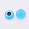 Resin Cabochons, Eye, Deep Sky Blue, 8x3.5mm