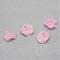 Transparent Acrylic Charms, Frosted, Leaf, Hot Pink, 14.5x14x1mm, Hole: 1.5mm, about 2083pcs/500g