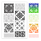 TPR Stamps, with Acrylic Board, for Imprinting Metal, Plastic, Wood, Leather, Diamond Pattern, 16x11cm