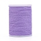 Round Waxed Polyester Cord, Taiwan Waxed Cord, Twisted Cord, Lilac, 1mm, about 12.02 yards(11m)/roll