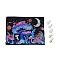 UV Reactive Blacklight Tapestry, Polyester Decorative Wall Tapestry, for Home Decoration, Rectangle, Mushroom Pattern, 950x750x0.5mm