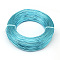 Round Aluminum Wire, Bendable Metal Craft Wire, for DIY Jewelry Craft Making, Dark Turquoise, 6 Gauge, 4mm, 16m/500g(52.4 Feet/500g)