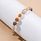 Natural Fossil Coral Beaded Bracelets for Women, Nuggets, with 201 Stainless Steel Findings, 7-1/2 inch(19.2cm)